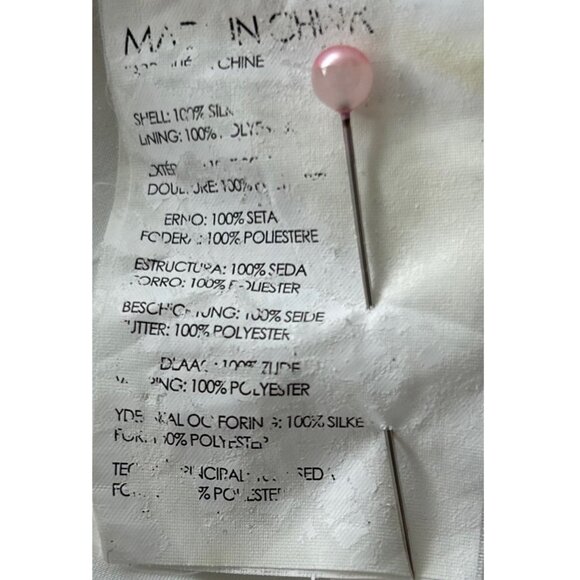 Club Monaco Multi Color Floral Silk V-Neck Dress Sz 10 - Picture 5 of 7